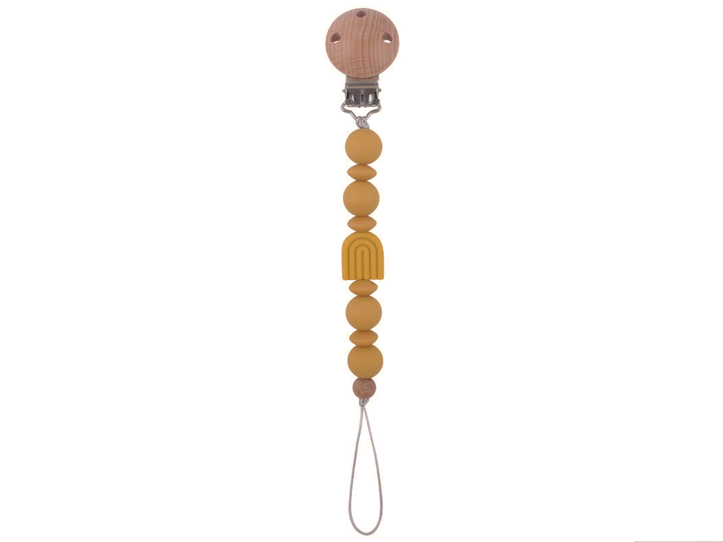 彩虹糖果奶嘴鏈-薑黃色