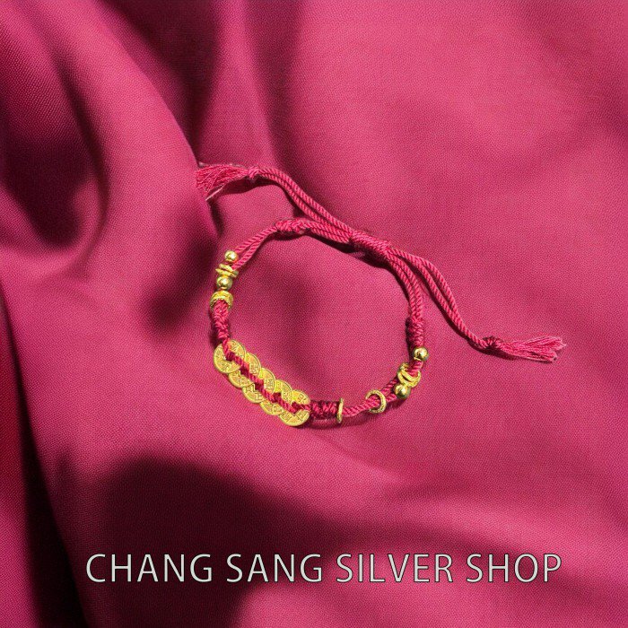 鴻運五帝錢紅繩手鏈Red String Coin Bracelet