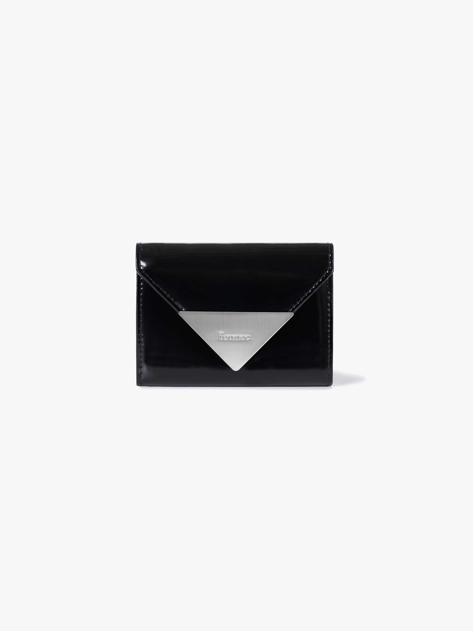 MATT TRIANGLE WALLET - LACQUER BLACK