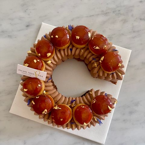 巧克力聖多諾黑字母蛋糕C