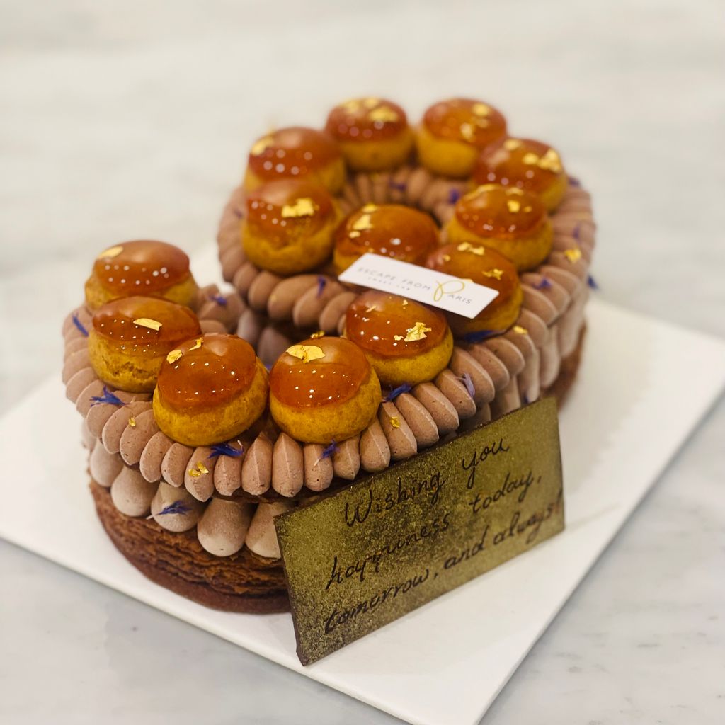 巧克力聖多諾黑數字蛋糕9