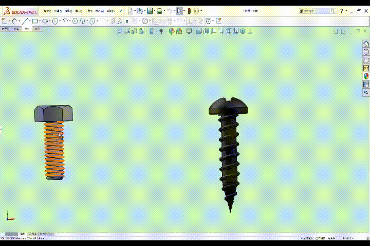 螺絲種類差異示意：機械牙、自攻牙、公英制牙距比較