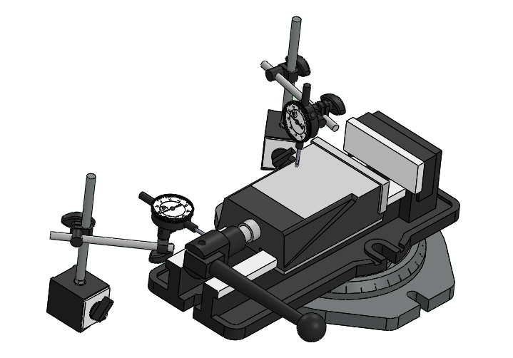 銑床量表實際應用示意圖
