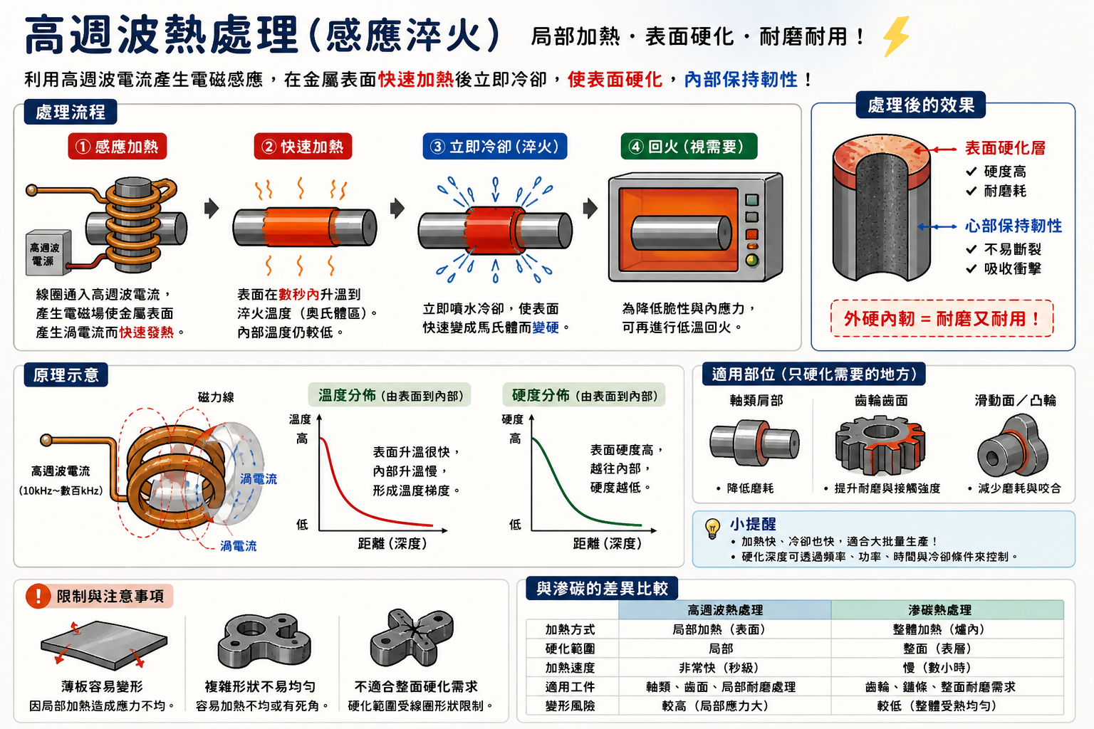 高週波熱處理(可愛版示意圖)