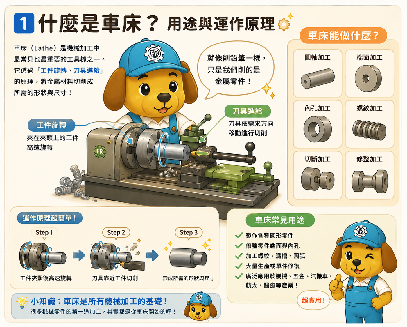 什麼是車床.運作與原理