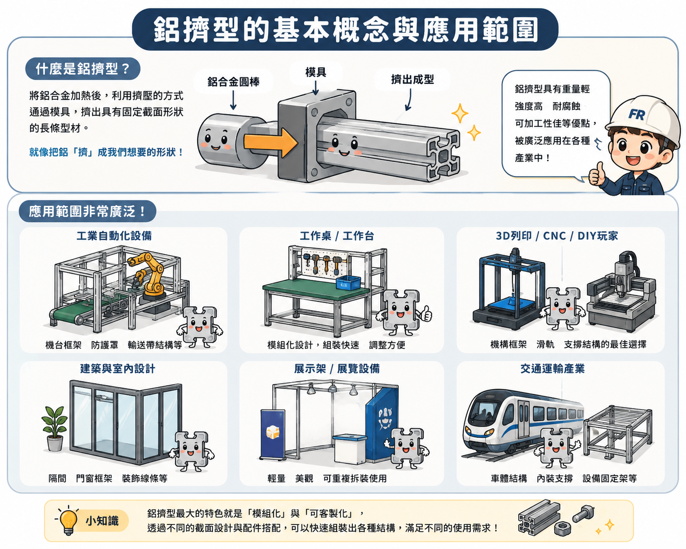 鋁擠型基本概念與應用範圍