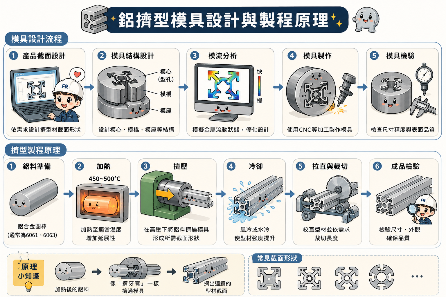 鋁擠型模具設計與製程原理