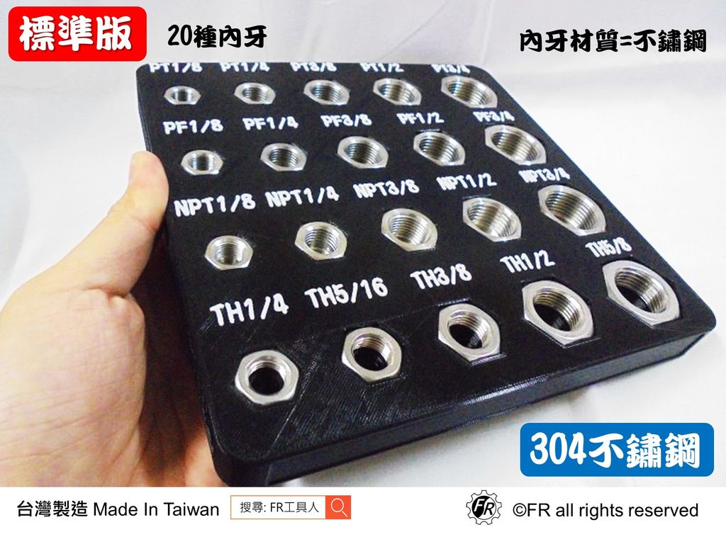 管用外螺紋牙規大全(不鏽鋼)-標準版