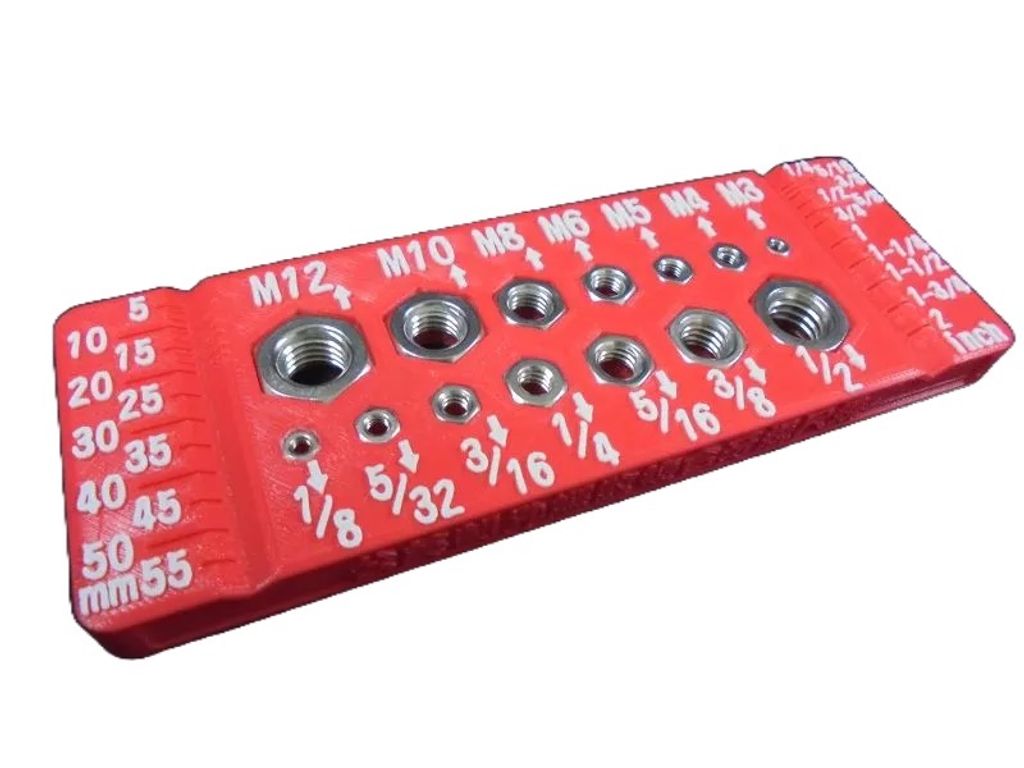 公英制外螺紋複合牙規尺規(不鏽鋼)-去背