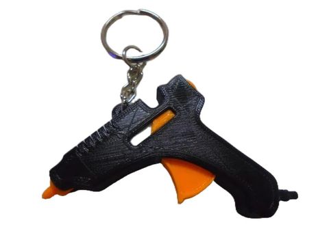 熱熔膠槍鑰匙圈-去背景