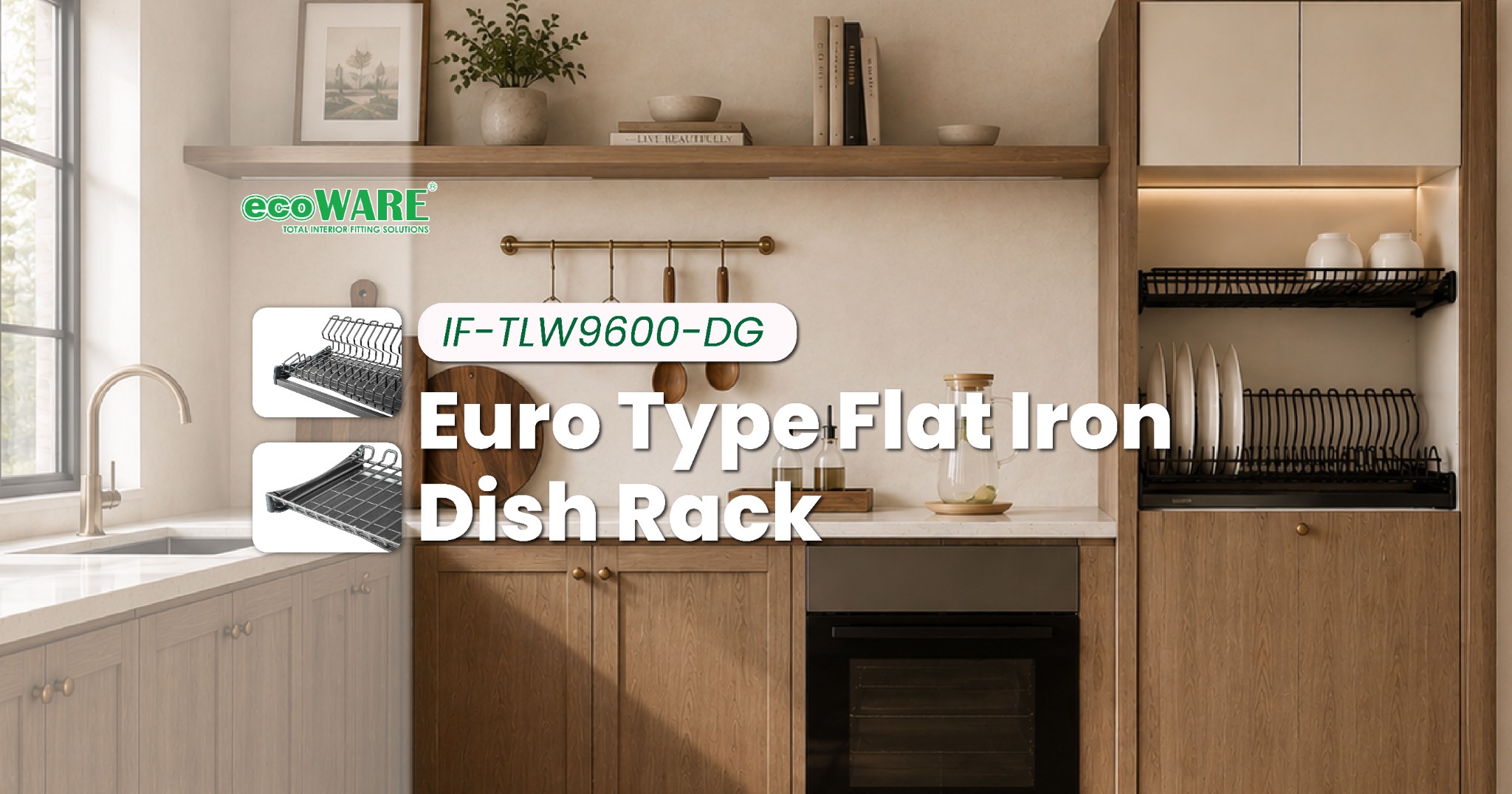 Tired of a Messy Dish Rack on Your Counter? Here's How to Hide It Inside Your Cabinet