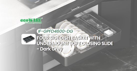 🍽️ Say Goodbye to Messy Cabinets: Meet the ecoWARE Four Side Dish Basket