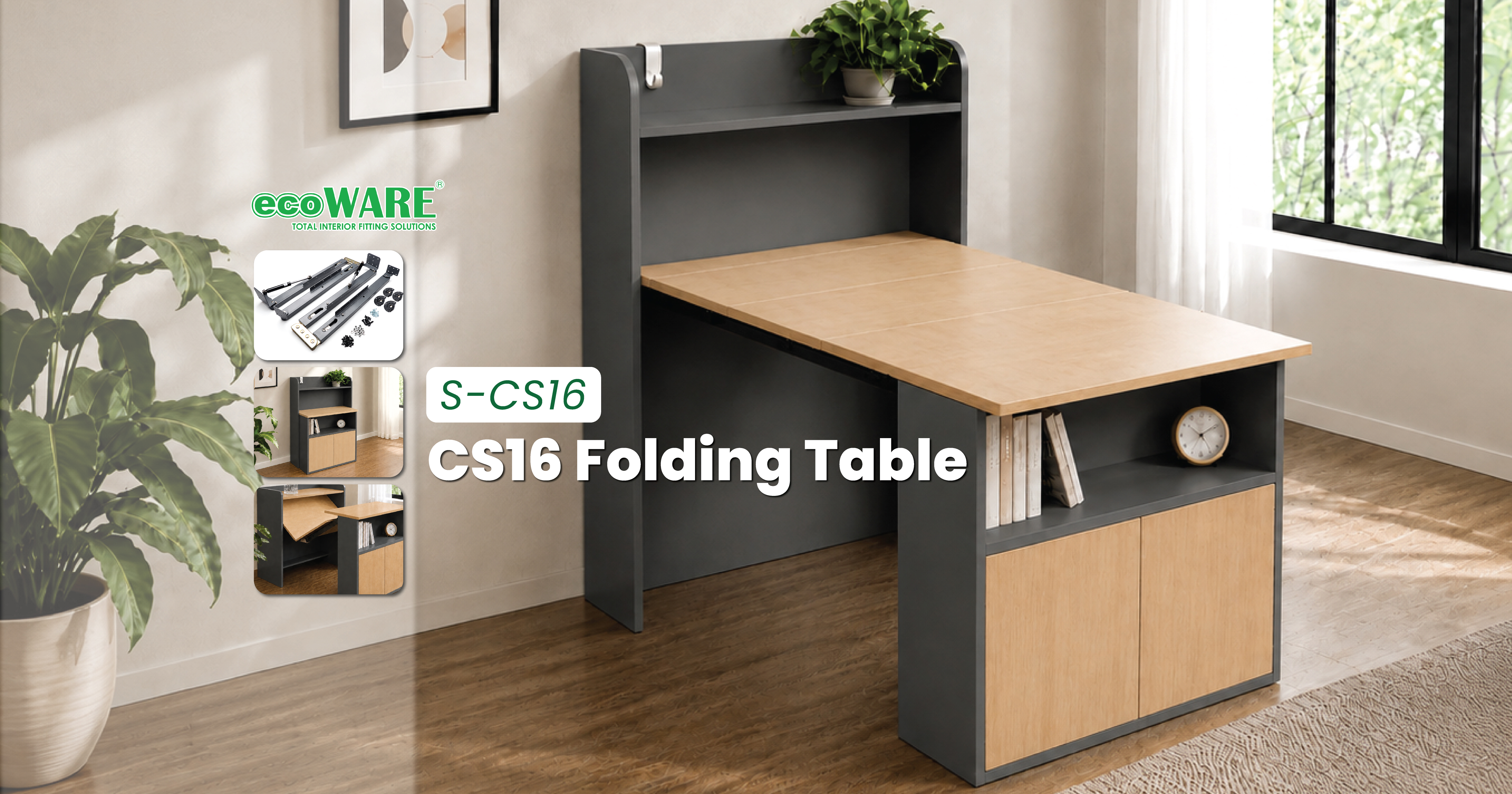 Need More Space? This Folding Table Disappears When Not in Use 👀