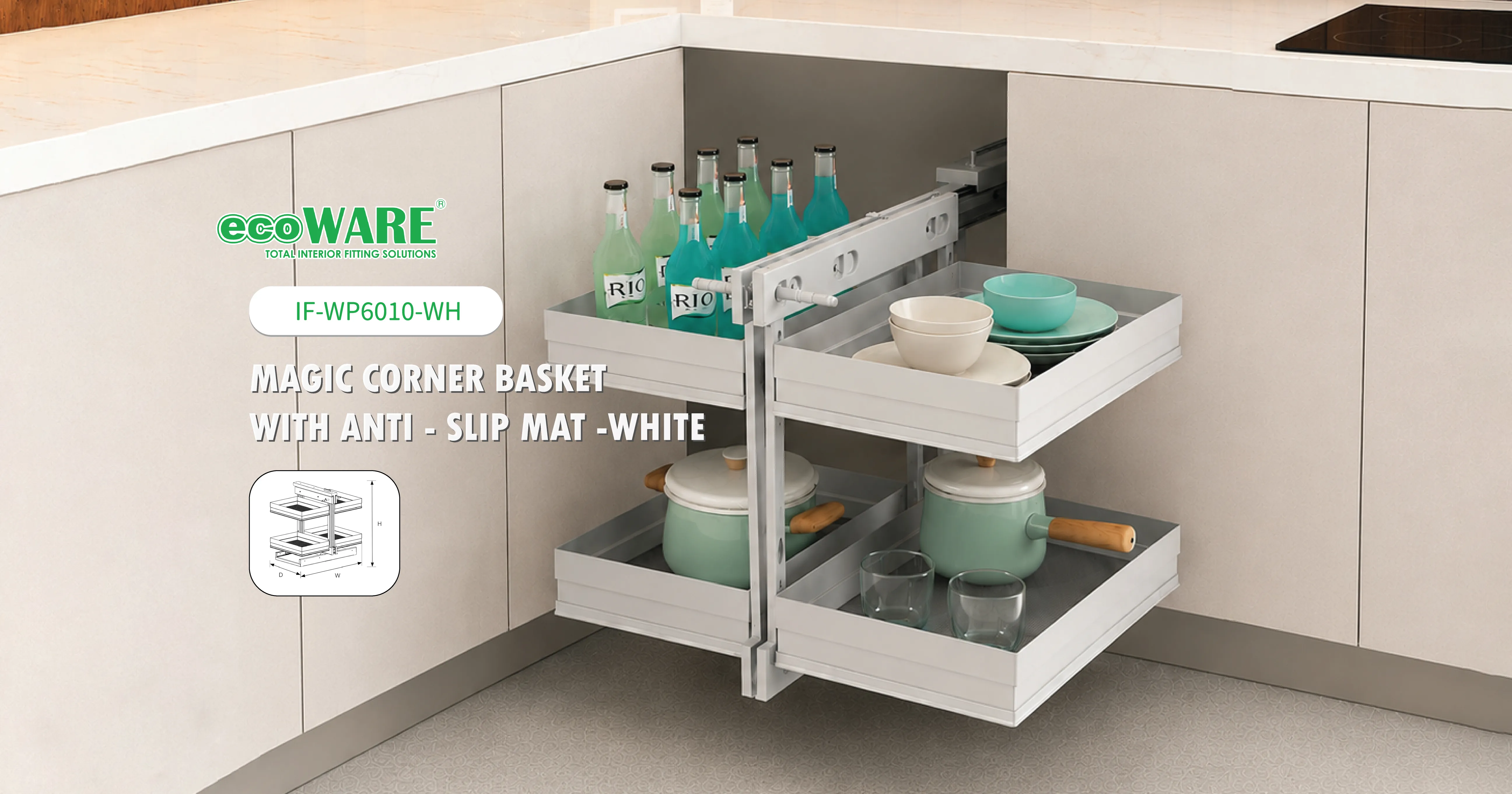 Struggling to Reach Your Corner Cabinet? Try a Pull-Out Magic Corner Basket