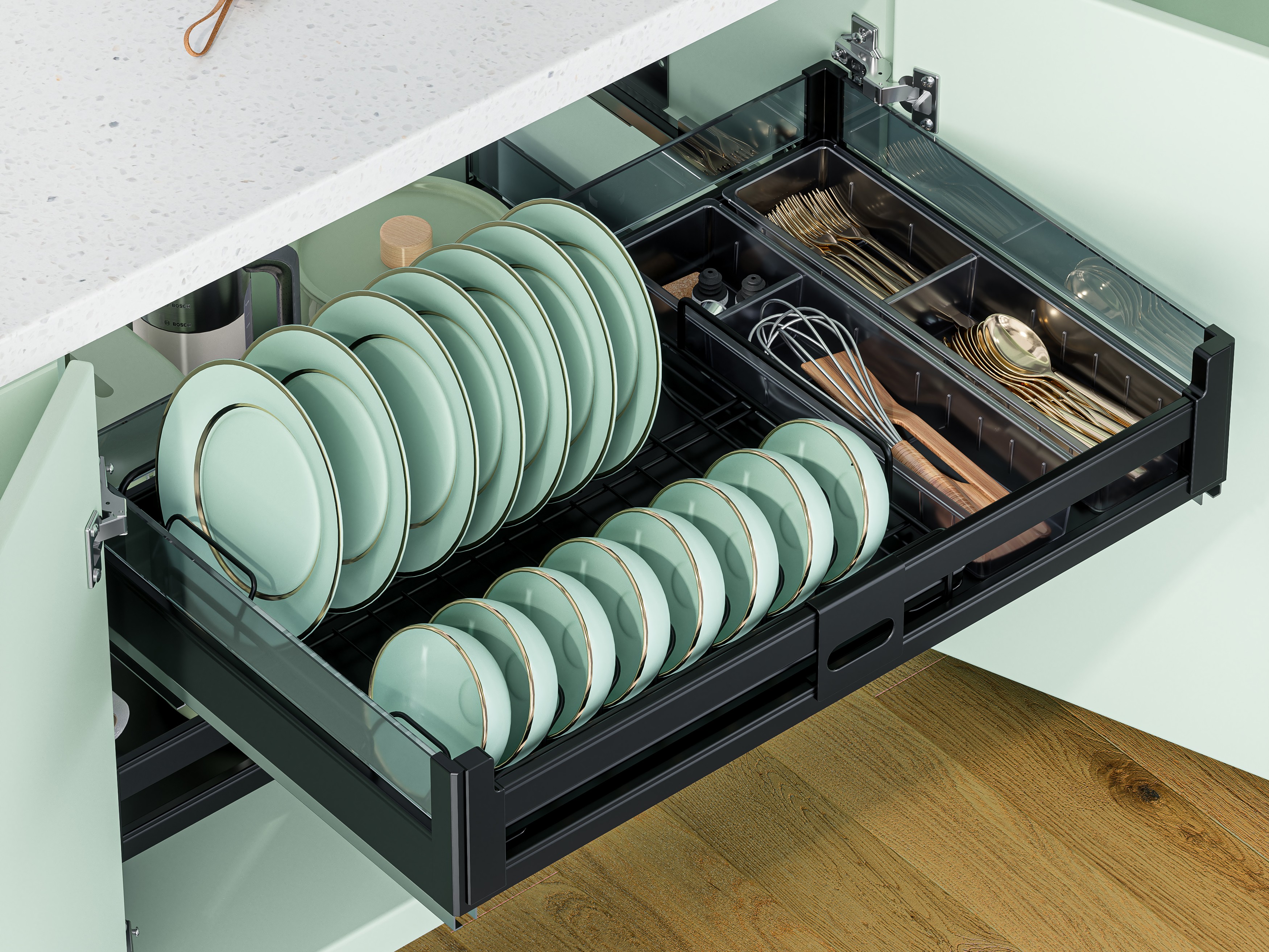 Four-Side Dish Basket 