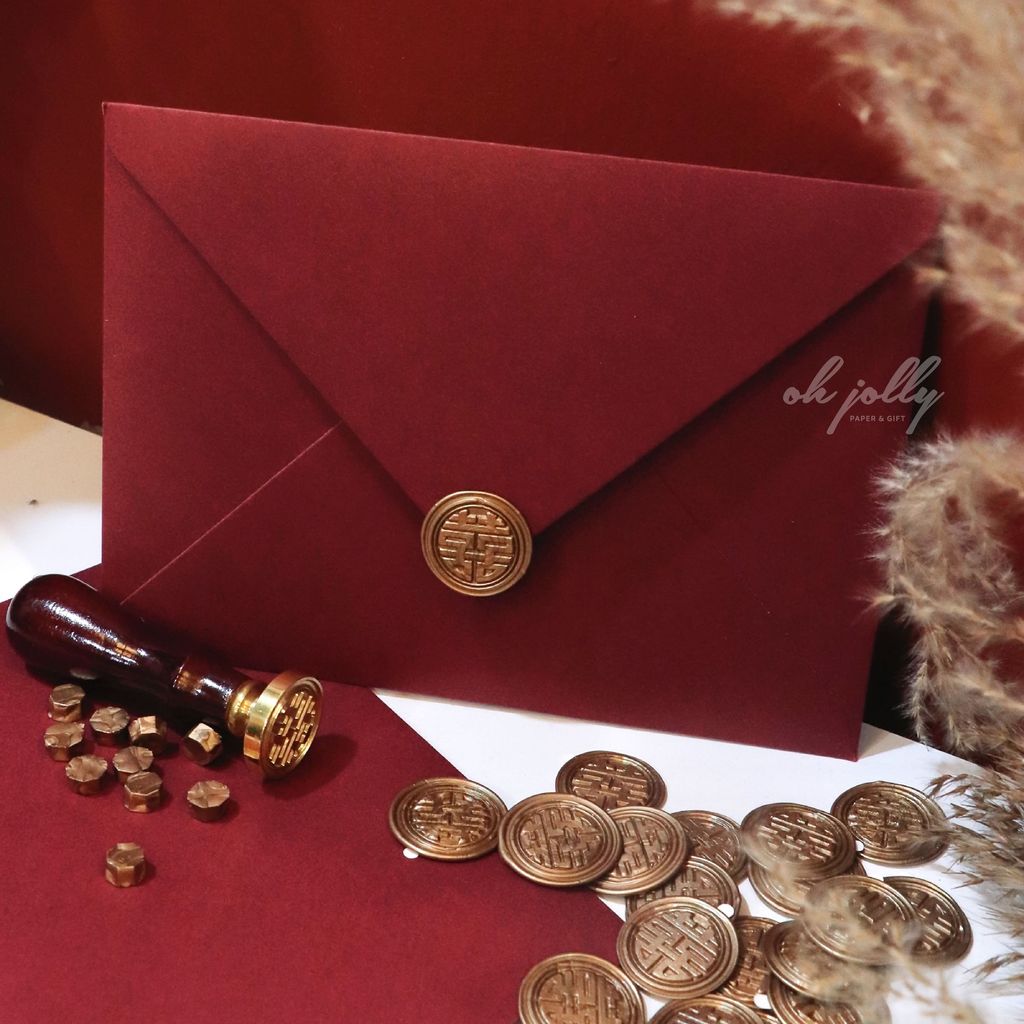 OHJOLLY 100Pcs Wedding Wax Stamp Seal Stamp Wax Seal Stamp Set Wedding Wax Seal Stamp Wax Seals 火漆 火漆印章 结婚喜字火漆印章 6