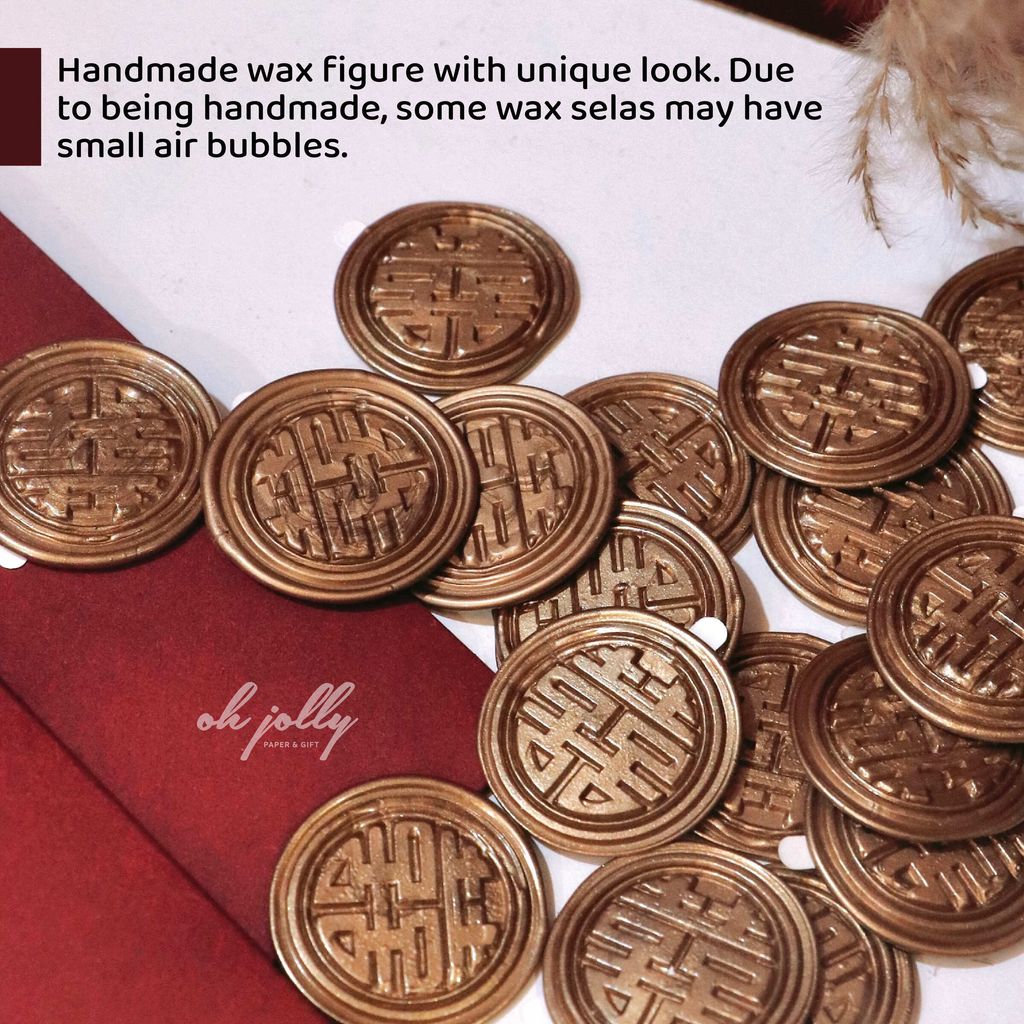 OHJOLLY 100Pcs Wedding Wax Stamp Seal Stamp Wax Seal Stamp Set Wedding Wax Seal Stamp Wax Seals 火漆 火漆印章 结婚喜字火漆印章 7