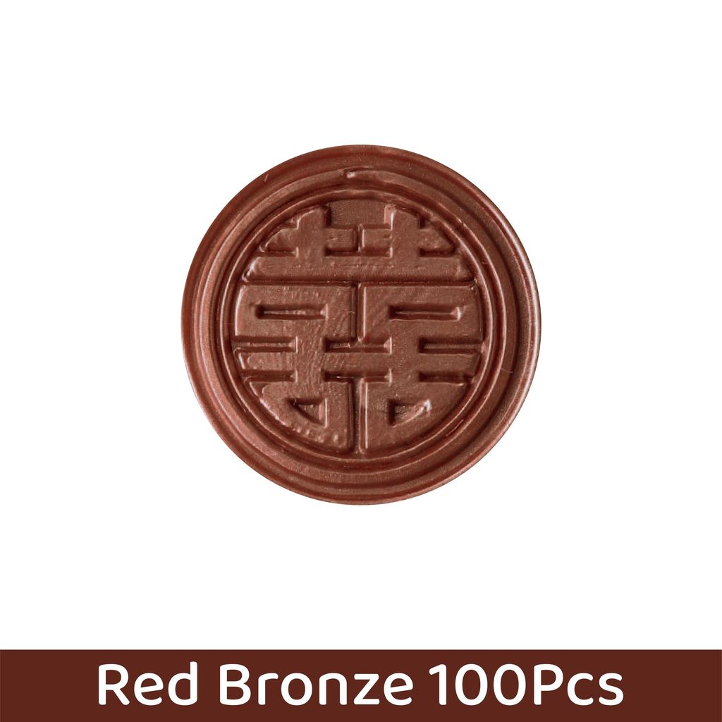 OHJOLLY 100Pcs Wedding Wax Stamp Seal Stamp Wax Seal Stamp Set Wedding Wax Seal Stamp Wax Seals 火漆 火漆印章 结婚喜字火漆印章 15