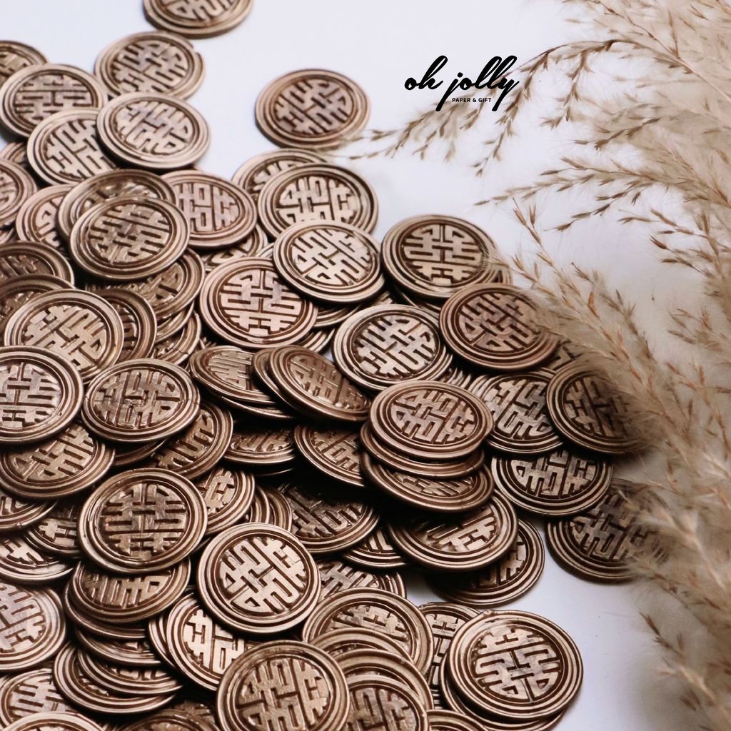 OHJOLLY 100Pcs Wedding Wax Stamp Seal Stamp Wax Seal Stamp Set Wedding Wax Seal Stamp Wax Seals 火漆 火漆印章 结婚喜字火漆印章 3