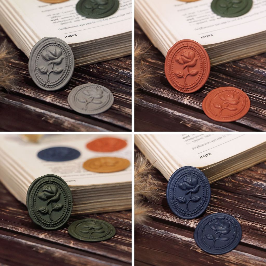 OHJOLLY 1Pcs Vintage Wax Seal Stamp Wax Stamp Seal Wax Sealing Wax Stamp Ready Made Wax Stamp 火漆 火漆印章 火漆 印章 6