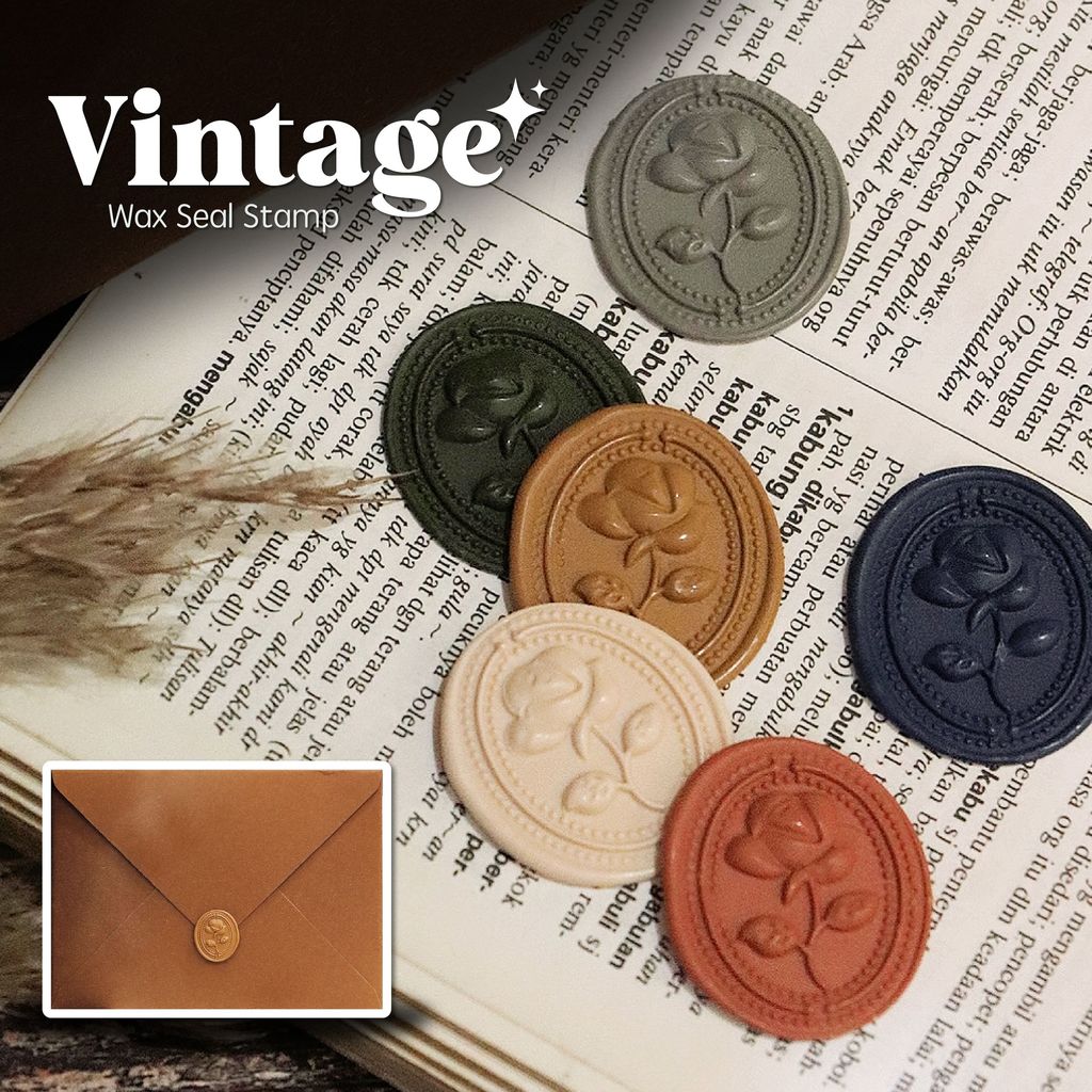 OHJOLLY 1Pcs Vintage Wax Seal Stamp Wax Stamp Seal Wax Sealing Wax Stamp Ready Made Wax Stamp 火漆 火漆印章 火漆 印章 1