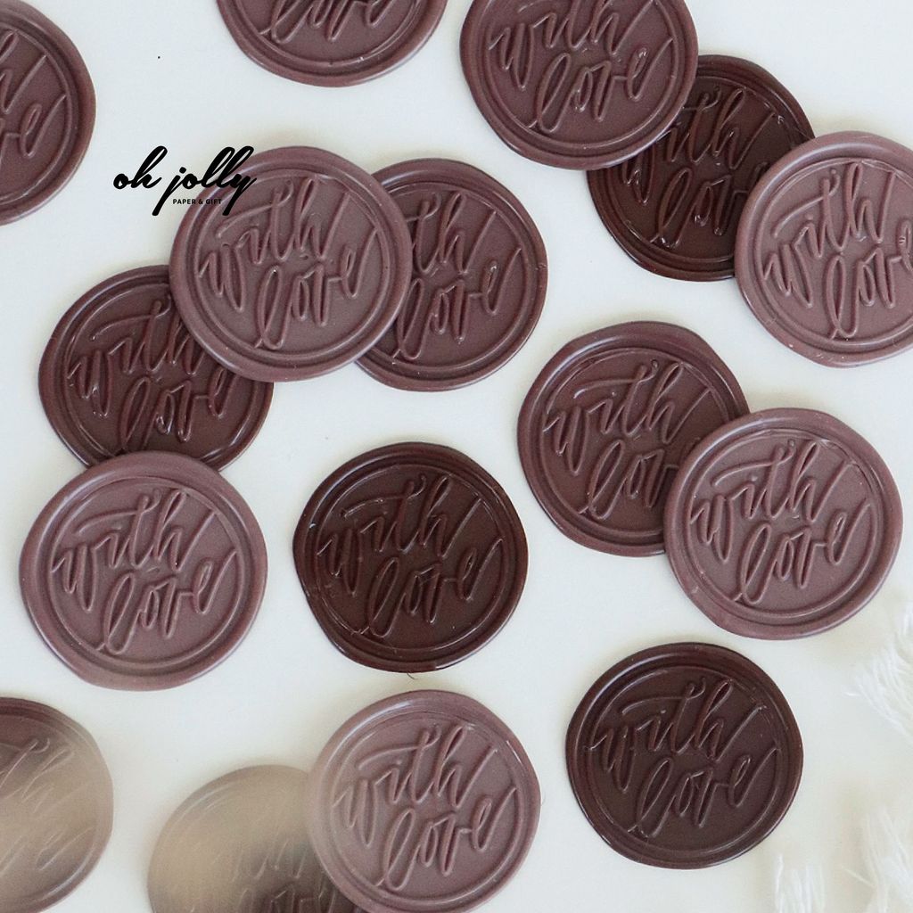 OHJOLLY 1Pcs Ready Made Wax Stamp Seal Stamp Set Sealing Wax Stamp Wax Seals Wedding Wax Seal Sticker 火漆 火漆印章 5