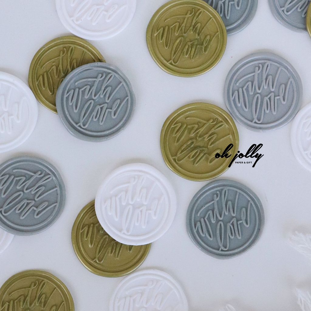 OHJOLLY 1Pcs Ready Made Wax Stamp Seal Stamp Set Sealing Wax Stamp Wax Seals Wedding Wax Seal Sticker 火漆 火漆印章 4