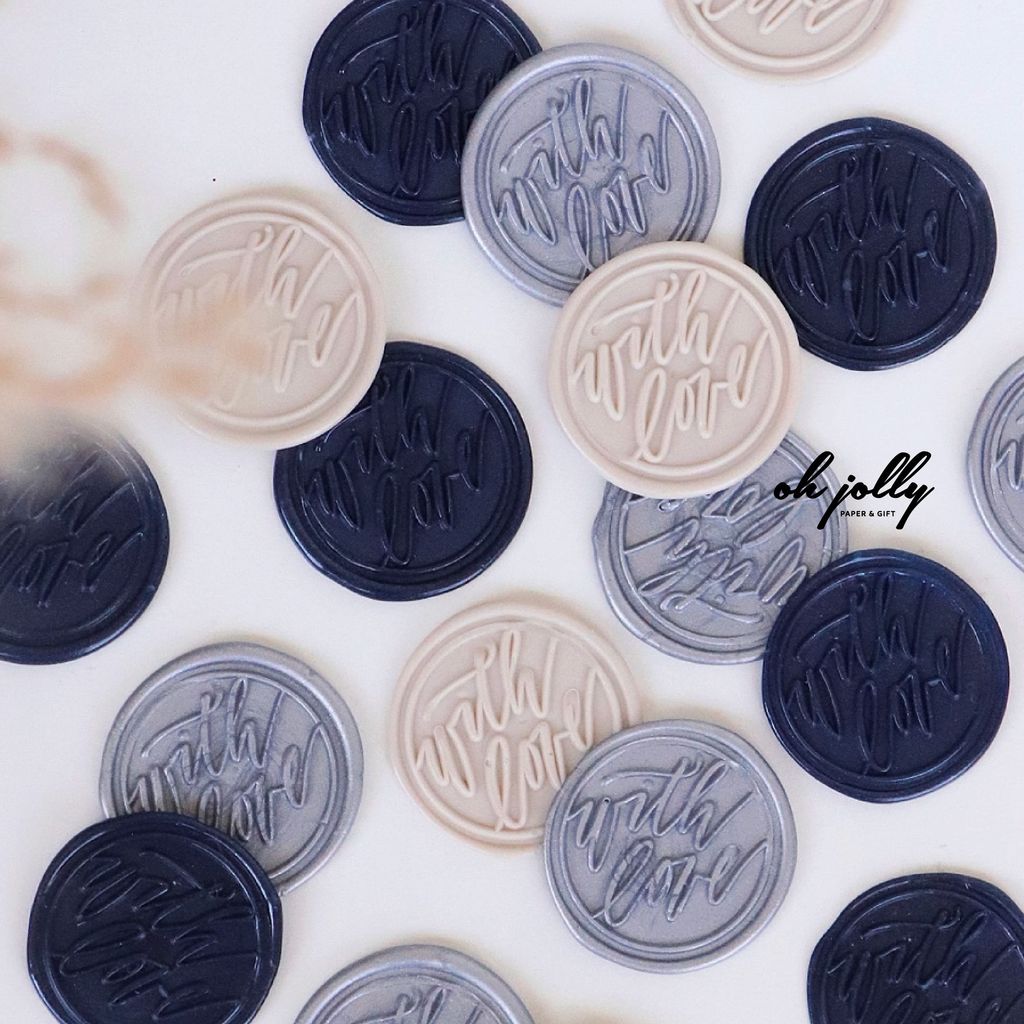 OHJOLLY 1Pcs Ready Made Wax Stamp Seal Stamp Set Sealing Wax Stamp Wax Seals Wedding Wax Seal Sticker 火漆 火漆印章 8