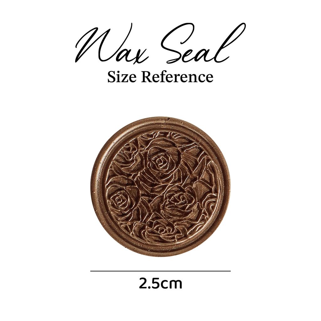 OHJOLLY 1Pcs Flower Wax Seal Stamp Wax Stamp Seal Wax Sealing Wax Stamp Ready Made Wax Stamp 火漆 火漆印章 火漆 印章 2