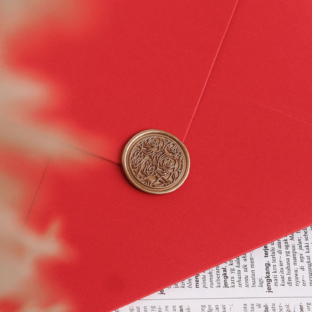 OHJOLLY 1Pcs Flower Wax Seal Stamp Wax Stamp Seal Wax Sealing Wax Stamp Ready Made Wax Stamp 火漆 火漆印章 火漆 印章 8