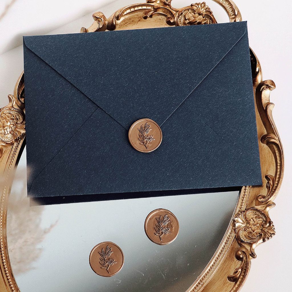 OHJOLLY 1Pcs Leaf Wax Seal Stamp Wax Stamp Seal Wax Sealing Wax Stamp Ready Made Wax Stamp 火漆 火漆印章 火漆 印章 8