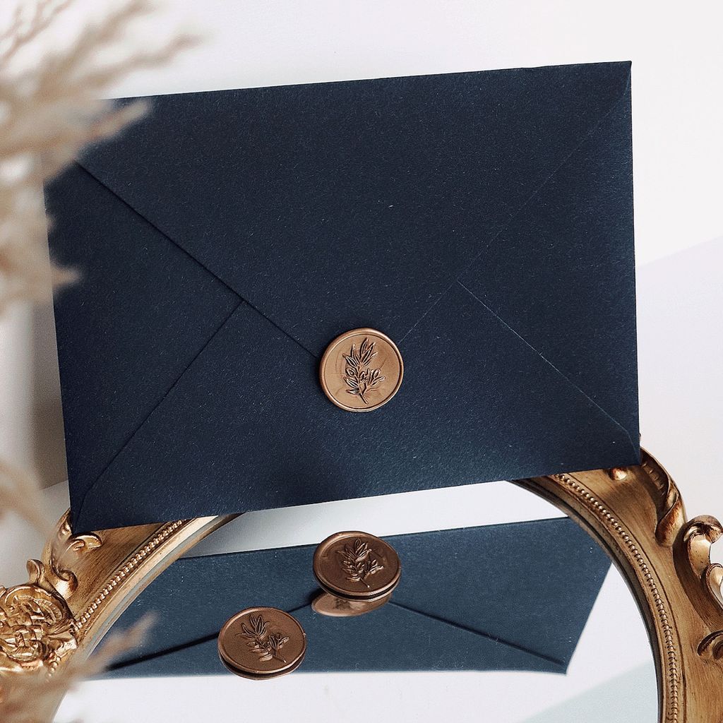 OHJOLLY 1Pcs Leaf Wax Seal Stamp Wax Stamp Seal Wax Sealing Wax Stamp Ready Made Wax Stamp 火漆 火漆印章 火漆 印章 3