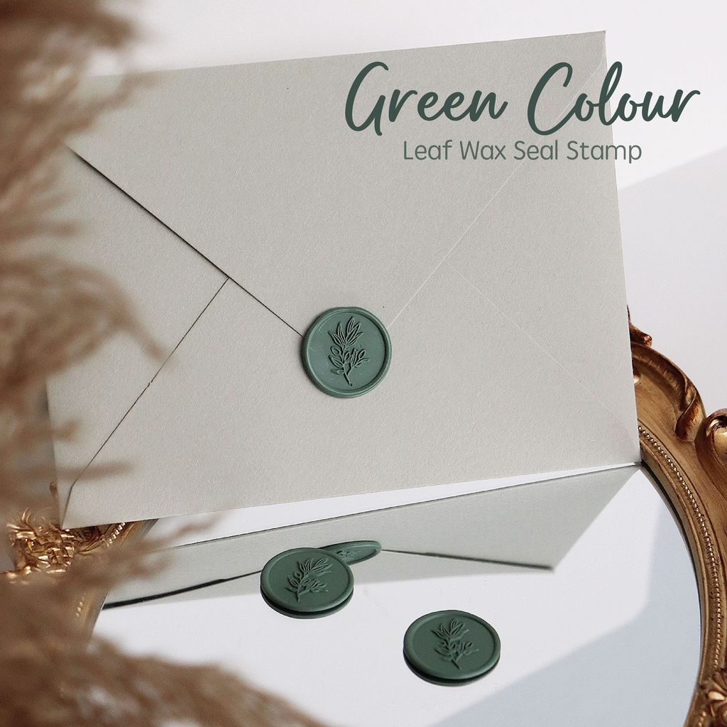 OHJOLLY 1Pcs Leaf Wax Seal Stamp Wax Stamp Seal Wax Sealing Wax Stamp Ready Made Wax Stamp 火漆 火漆印章 火漆 印章 4