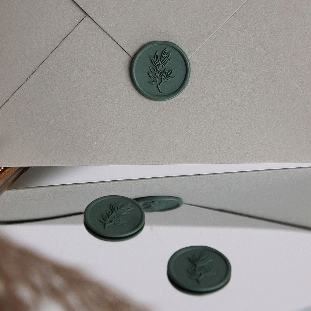 OHJOLLY 1Pcs Leaf Wax Seal Stamp Wax Stamp Seal Wax Sealing Wax Stamp Ready Made Wax Stamp 火漆 火漆印章 火漆 印章 5