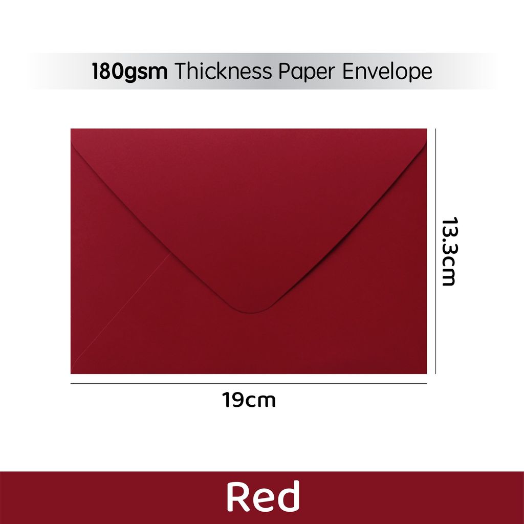 OHJOLLY 1Pcs A5 Envelope Wedding Card 180gsm Red Envelope A5 Wedding Envelope Sampul Kad Kahwin Envelope 信封 喜帖信封 红色信封 11