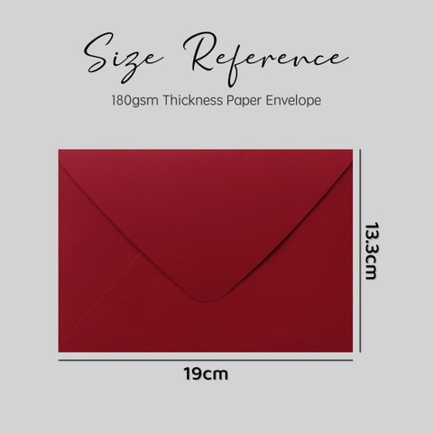 OHJOLLY 1Pcs A5 Envelope Wedding Card 180gsm Red Envelope A5 Wedding Envelope Sampul Kad Kahwin Envelope 信封 喜帖信封 红色信封 2a