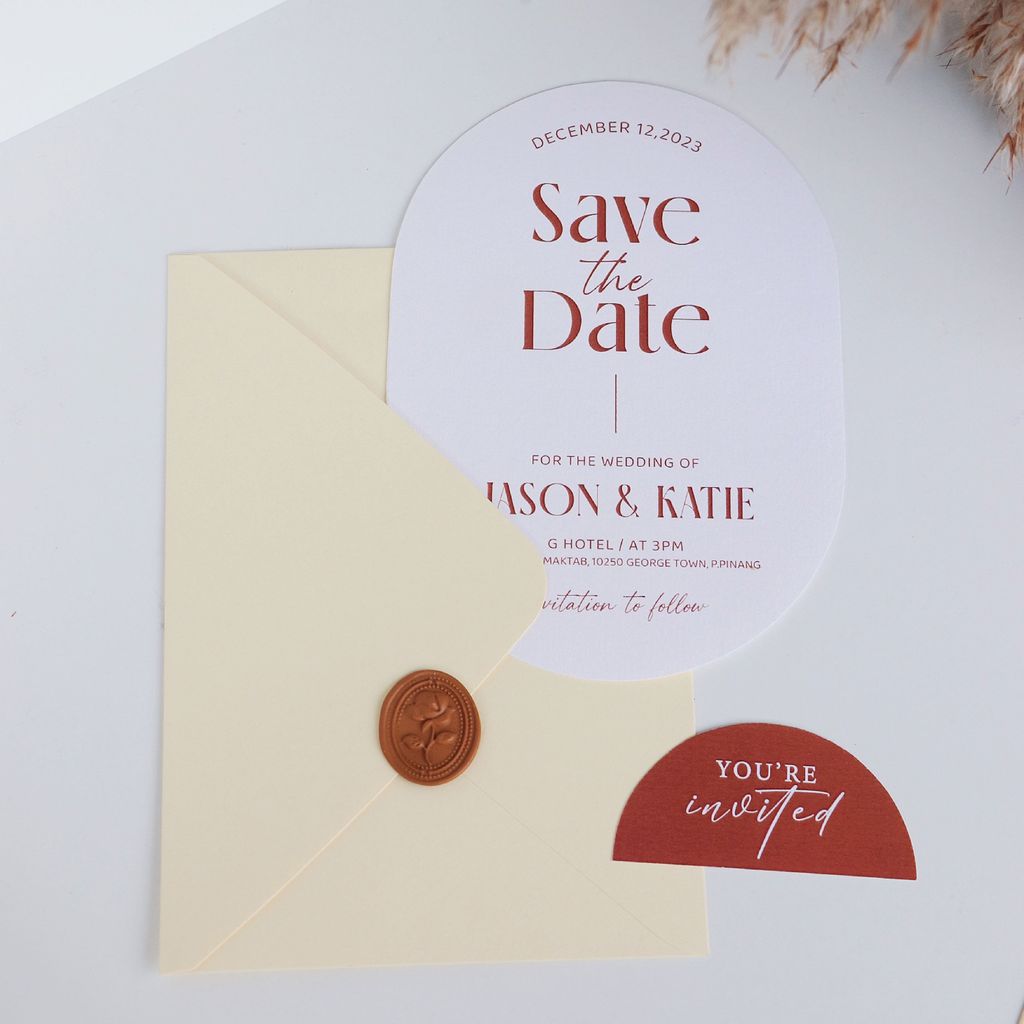 OHJOLLY 1Pcs A5 Envelope Wedding Card 180gsm Red Envelope A5 Wedding Envelope Sampul Kad Kahwin Envelope 信封 喜帖信封 红色信封 7