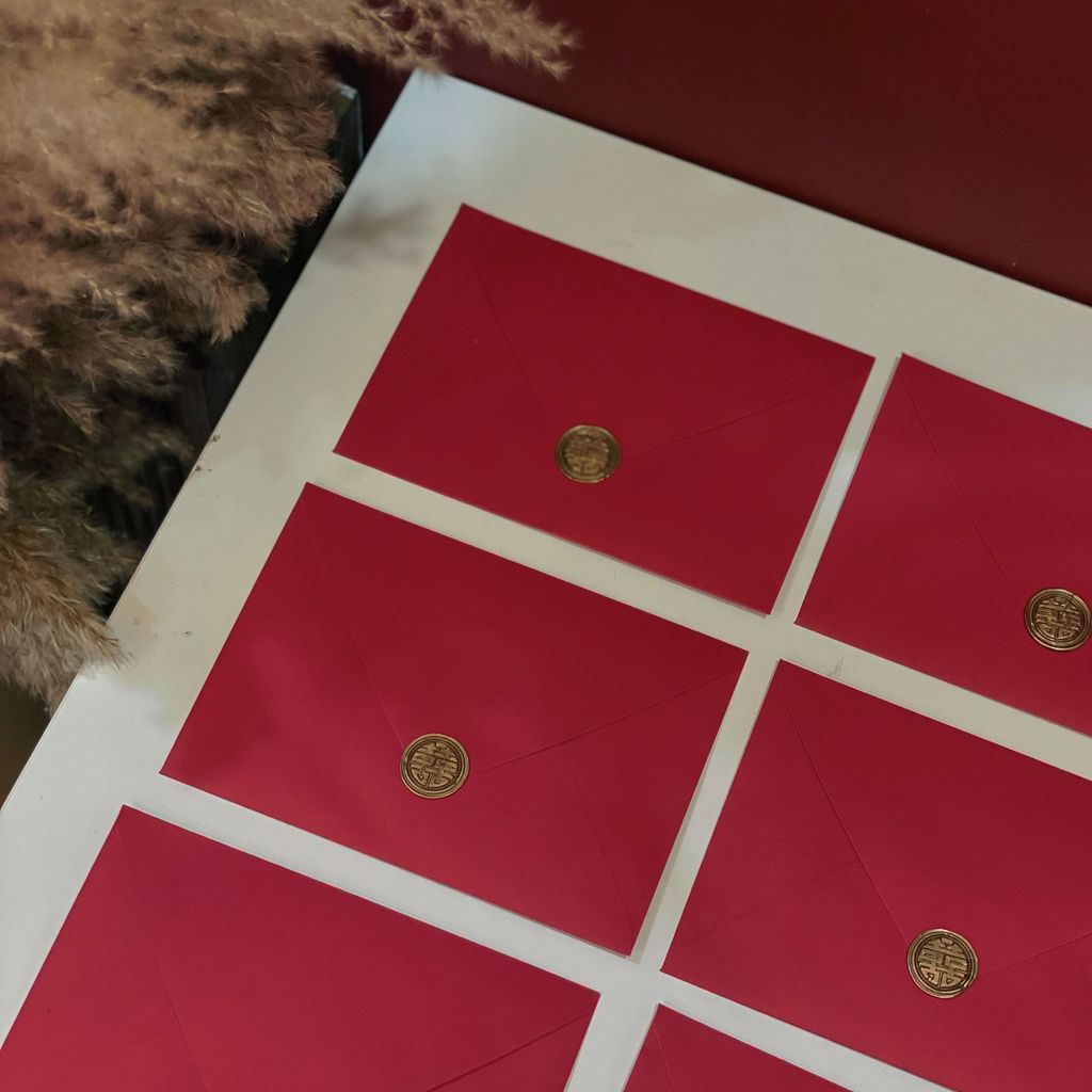 OHJOLLY 1Pcs A5 Envelope Wedding Card 180gsm Red Envelope A5 Wedding Envelope Sampul Kad Kahwin Envelope 信封 喜帖信封 红色信封 9