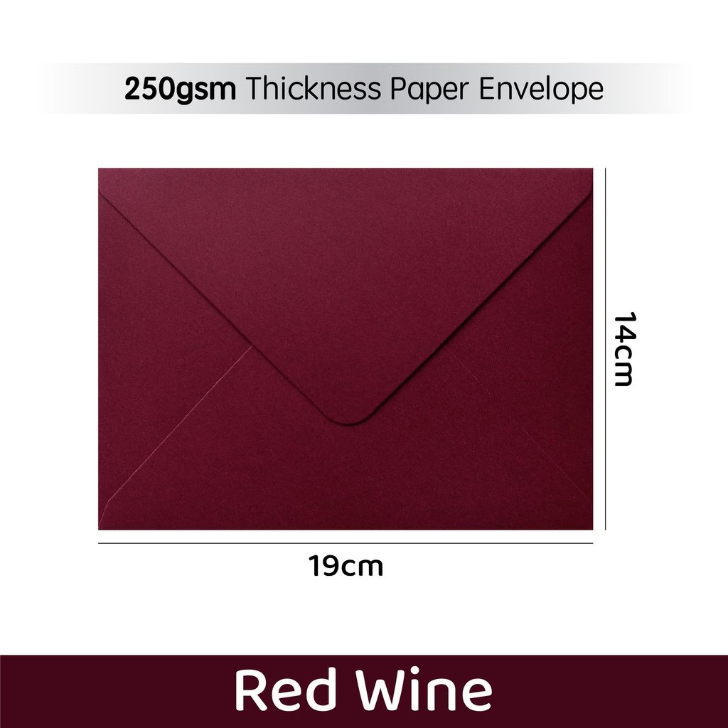 OHJOLLY 1Pcs A5 Envelope Wedding Card 250gsm Red Envelope A5 Wedding Envelope Sampul Kad Kahwin Envelope 信封 喜帖信封 红色信封 11.jpg