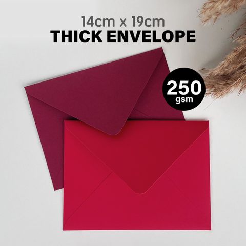 OHJOLLY 1Pcs A5 Envelope Wedding Card 250gsm Red Envelope A5 Wedding Envelope Sampul Kad Kahwin Envelope 信封 喜帖信封 红色信封 1