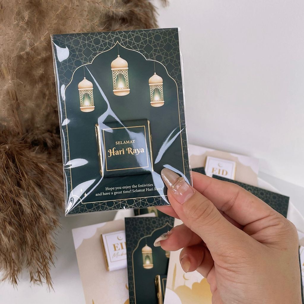 OHJOLLY 1Pcs Raya Gift Set Raya Berlys Chocolate Doorgift Hadiah Raya Hari Raya Coklat Bar Beryls Hadiah Hari Raya 7
