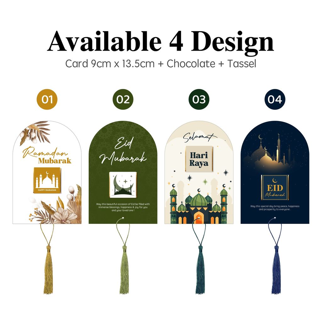 OHJOLLY 1Pcs Raya Gift Set Raya Berlys Chocolate Doorgift Ramadhan Gift Hari Raya Coklat Bar Beryls Hadiah Hari Raya 4