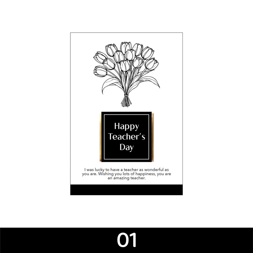 OHJOLLY 1Pcs Coklat Hari Guru Teacher Day Chocolate Gift Set Berlys Chocolate Doorgift Happy Teacher Day Gift Set 10