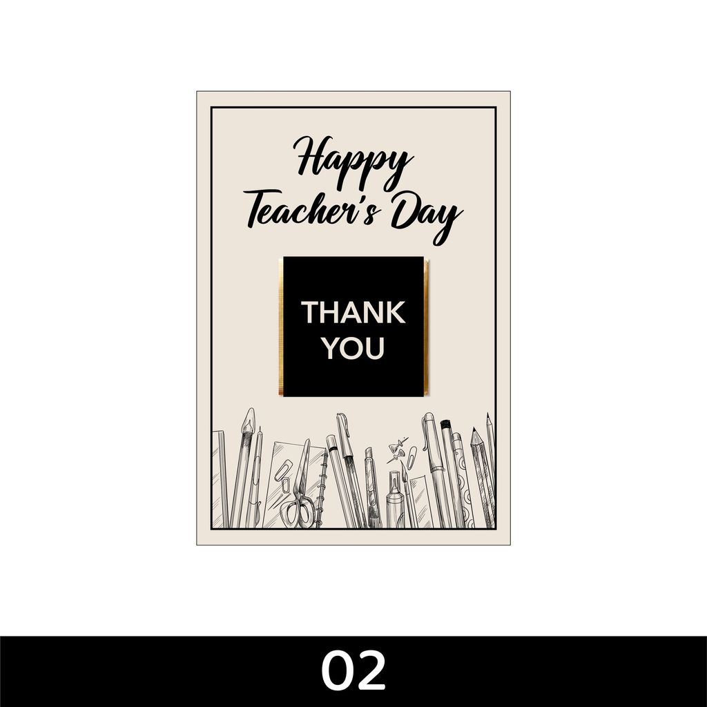 OHJOLLY 1Pcs Coklat Hari Guru Teacher Day Chocolate Gift Set Berlys Chocolate Doorgift Happy Teacher Day Gift Set 11