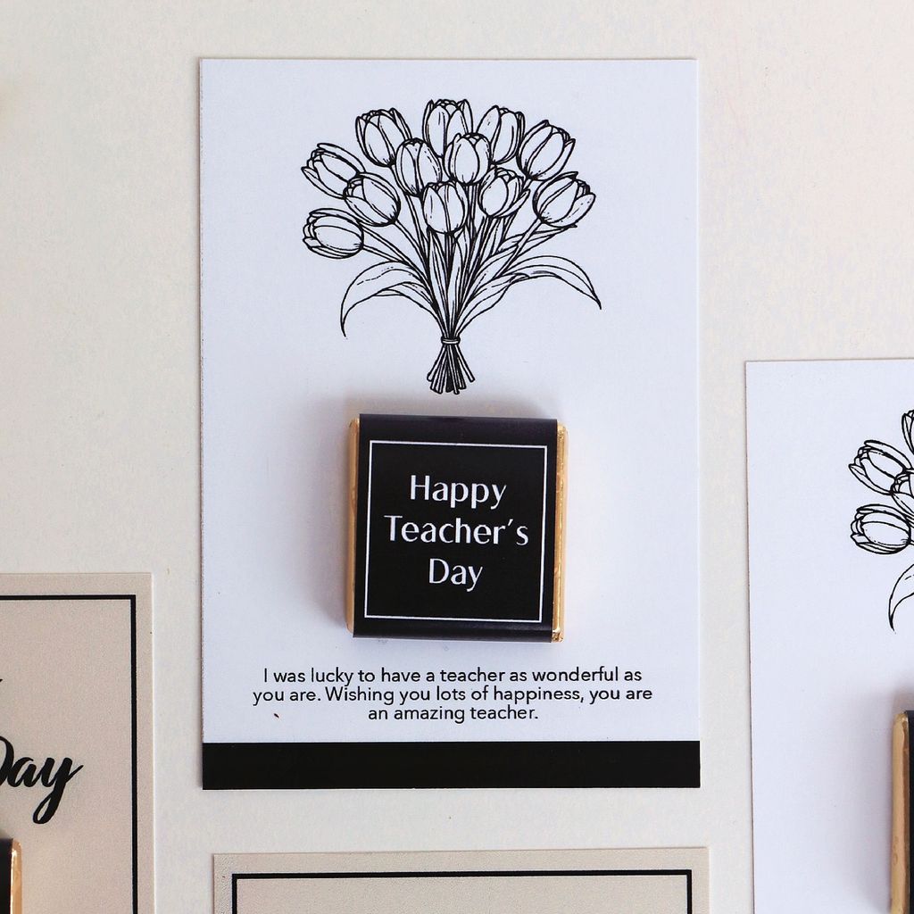 OHJOLLY 1Pcs Coklat Hari Guru Teacher Day Chocolate Gift Set Berlys Chocolate Doorgift Happy Teacher Day Gift Set 7