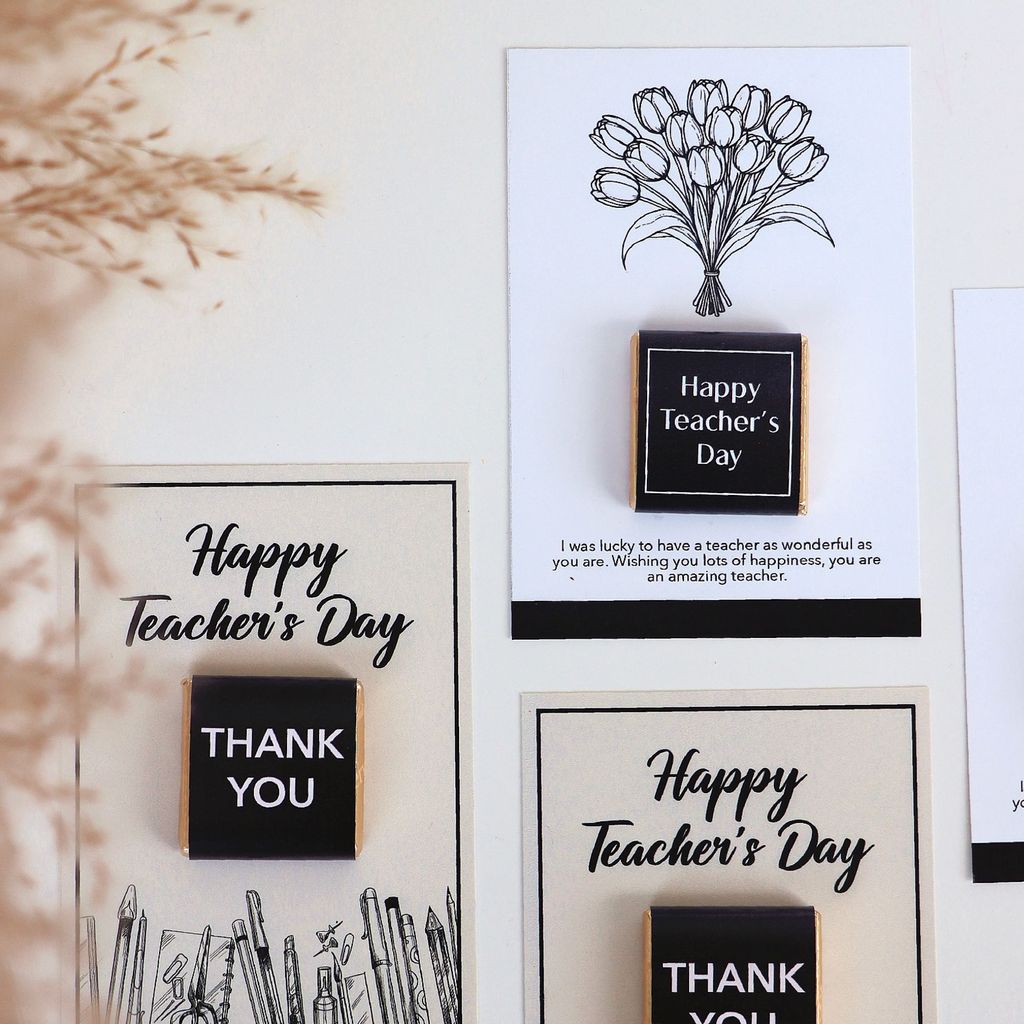 OHJOLLY 1Pcs Coklat Hari Guru Teacher Day Chocolate Gift Set Berlys Chocolate Doorgift Happy Teacher Day Gift Set 3