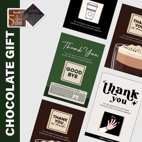 OHJOLLY 1Pcs Farewell Chocolate Gift Set Gift Farewell Gift For Colleague In Bulk Beryls Chocolate Gift Coklat Beryls 1