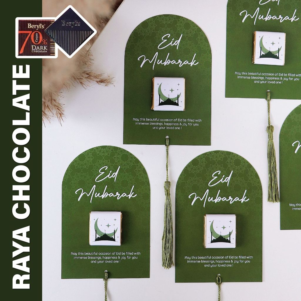 OHJOLLY 1Pcs Raya Gift Set Raya Berlys Chocolate Doorgift Ramadhan Gift Hari Raya Coklat Bar Beryls Hadiah Hari Raya 1b