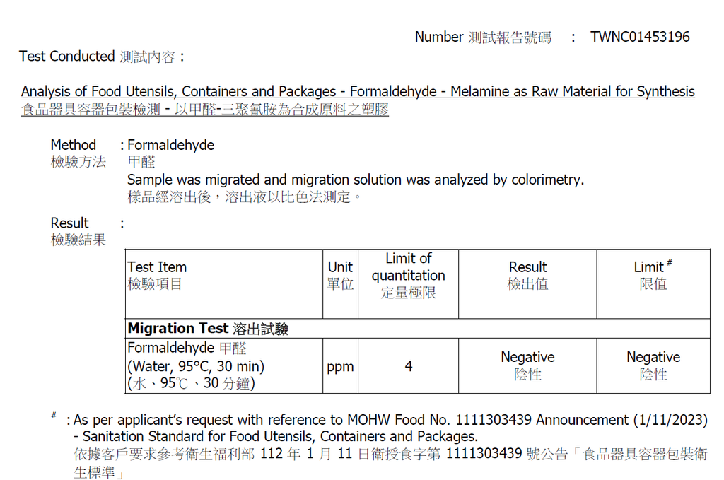 RB740 formaldehyde ND