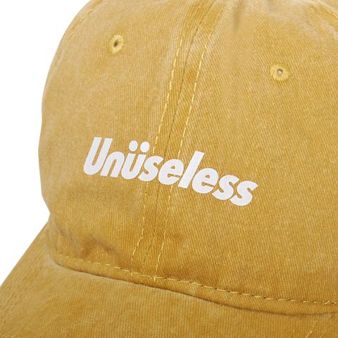 UN24SS020-LOGO水洗帽-黃色特寫